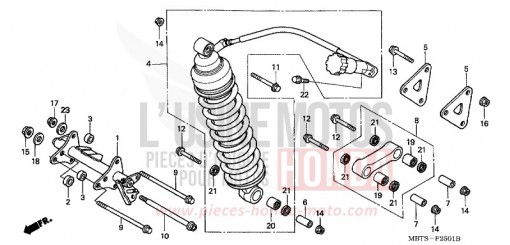 REAR CUSHION (XL1000VA) XL1000VA6 de 2006